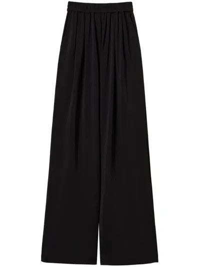 Twinset Jersey Palazzo Trousers In Black