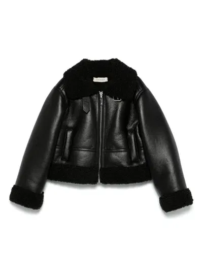 Twinset Kids' Aviator Jacket In Black