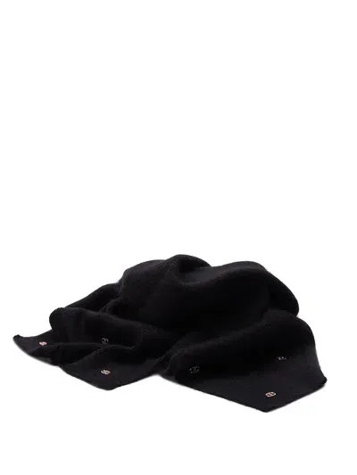 Twinset Knitted Scarf In Black  