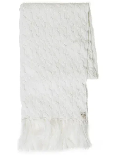 Twinset Knitted Scarf In White