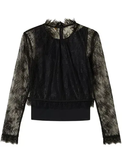 Twinset Lace Blouse In Black