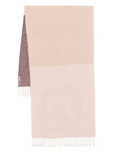 Twinset Logo-embossed Scarf In Pink