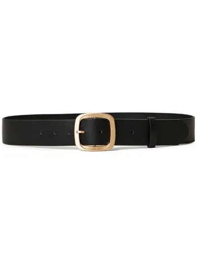 Twinset Logo-engraved Buckle Belt In Black