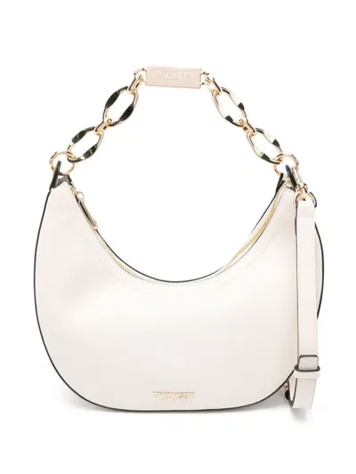 Twinset Logo-plaque Shoulder Bag In 中性色