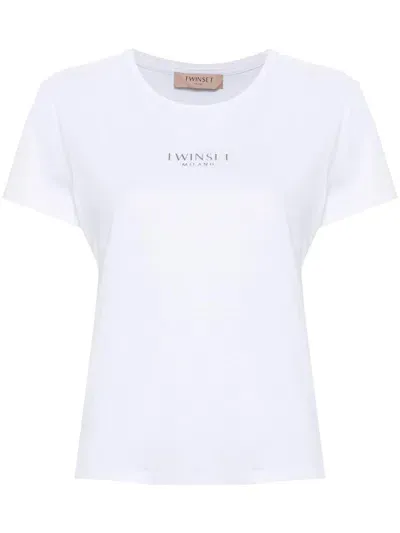 Twinset Logo-print T-shirt In White