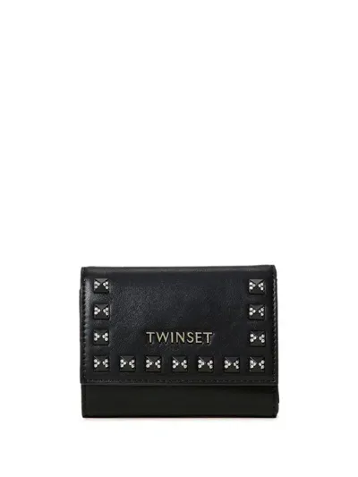 Twinset Logo Wallet In Black