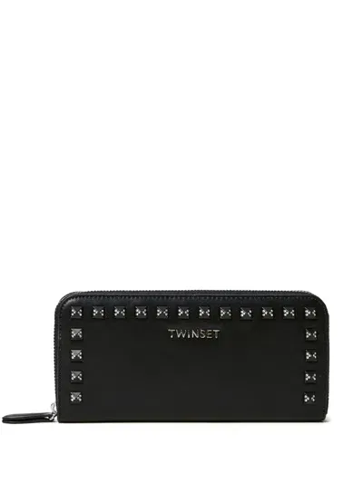 Twinset Logo Wallet In Black