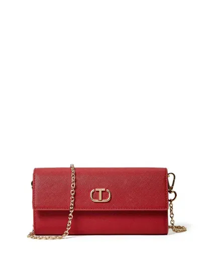 Twinset Logo Wallet In Red