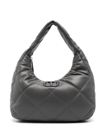 Twinset Medium Quilted Shoulder Bag In Grey