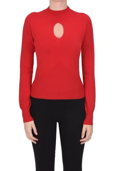 Twinset Milano Viscose-blend Pullover In Red