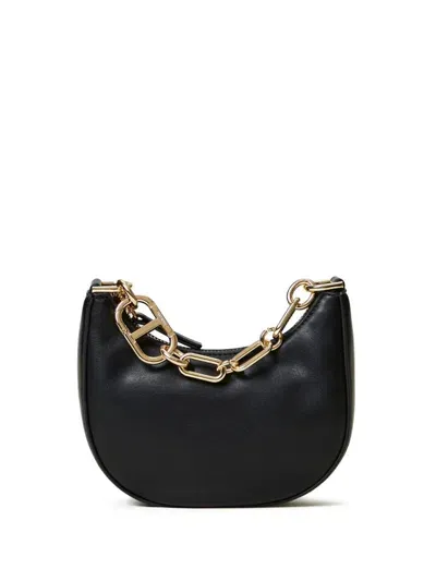 Twinset Mini Croissant Tote Bag In Black