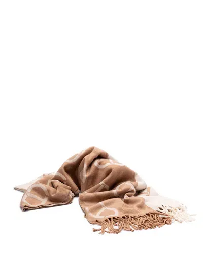 Twinset `oval T` Scarf In Brown