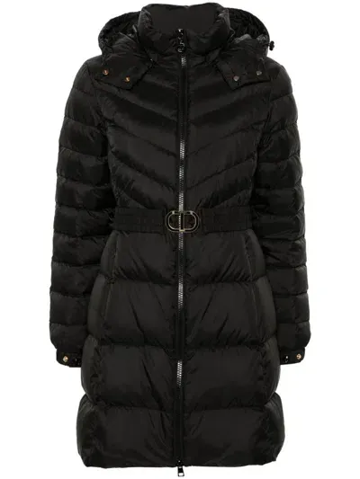 Twinset Padded Coat In Black  