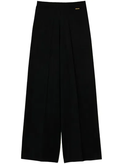 Twinset Palazzo Trousers In Black