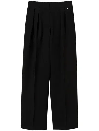 Twinset Pleated Palazzo Pants In Black