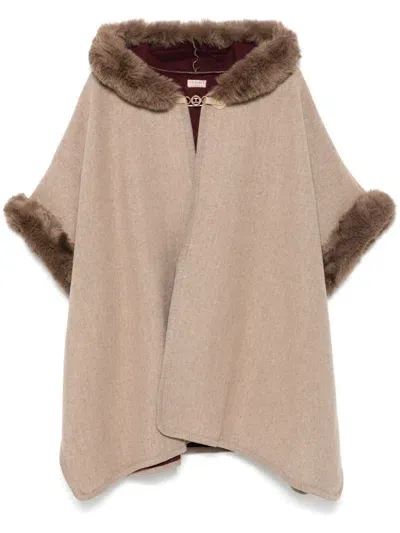 Twinset Poncho In Brown