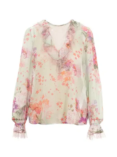 Twinset Printed Creponne Blouse In Multi