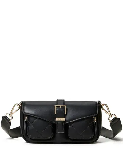 Twinset Quilted-pockets Shoulder Bag In Schwarz