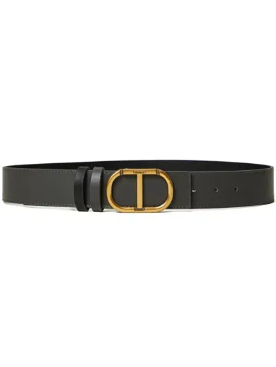 Twinset Reversible Belt In Grey