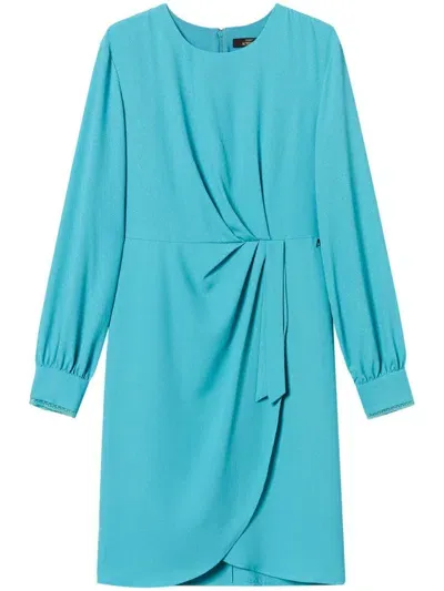 Twinset Ruched-detailing Dress In Green