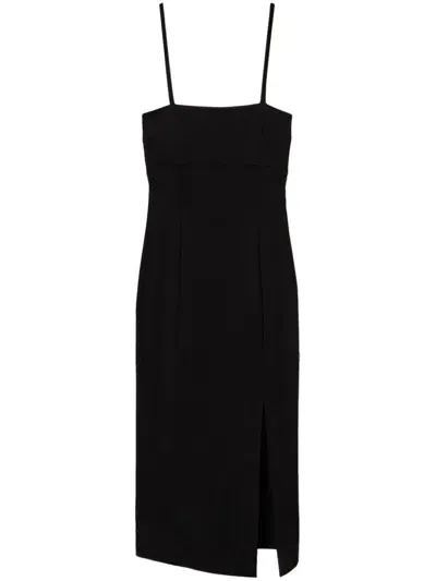 Twinset Side-slit Dress In Black