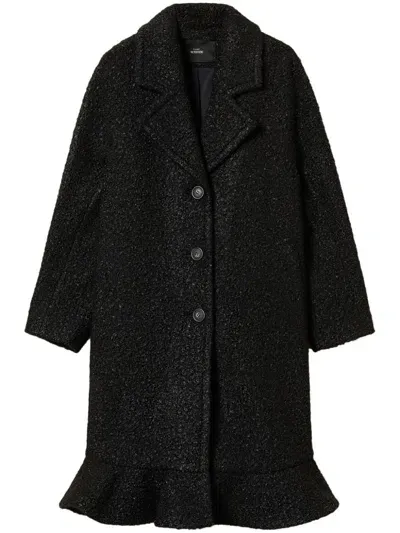 Twinset Single-breasted Coat In Black