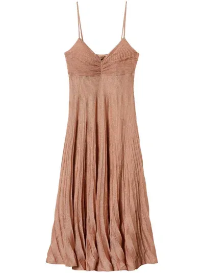 Twinset Spaghetti-strap Dress In Neutrals