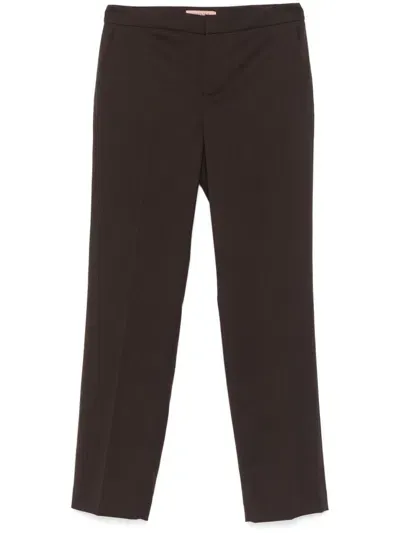 Twinset Straight-leg Trousers In Braun