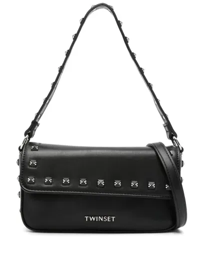 Twinset Stud-detailing Shoulder Bag In 黑色