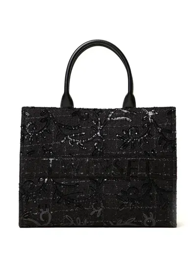 Twinset Victoria Shopper Bag In Black