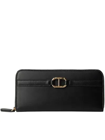 Twinset Zip Around Accessories In Black