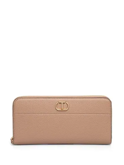 Twinset Zipped Wallet In Pink