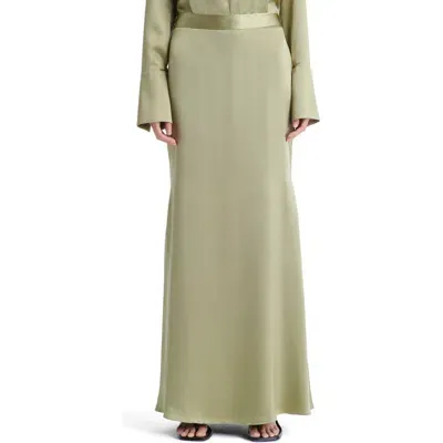 Twp At Last Silk Maxi Skirt In Sage