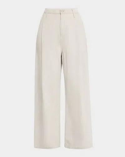 Twp Greene St Wide-leg Japanese Denim Pants In Light Grey