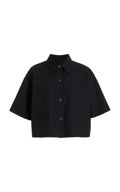 Twp Hazlewood Cropped Shirt In Black