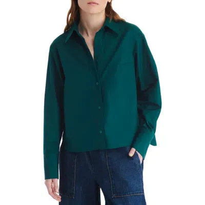 Twp Little Big Joe Cotton Button-up Shirt In Green