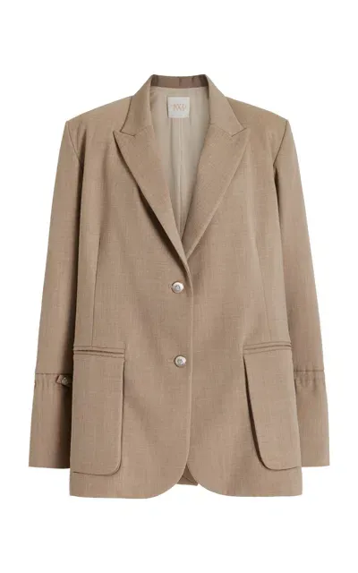 Twp Mo Wool Blazer In Tan