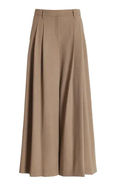 Twp New Didi Mid-rise Wide-leg Pants In Tan