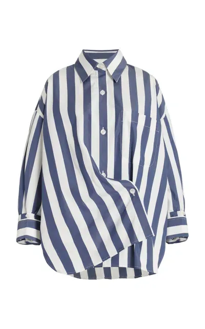 Twp New Earl Cotton Shirt In Stripe