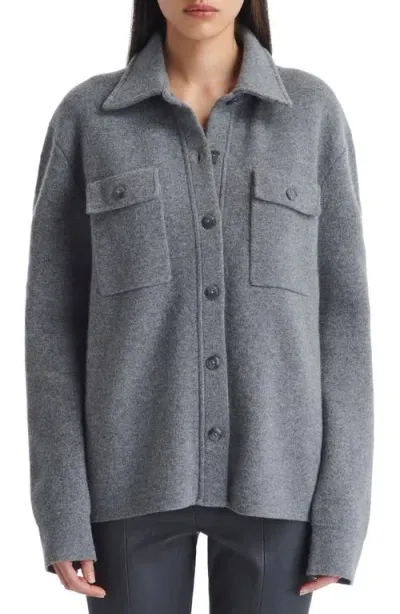 Twp New Theo Cashmere Shirt Jacket In Grey