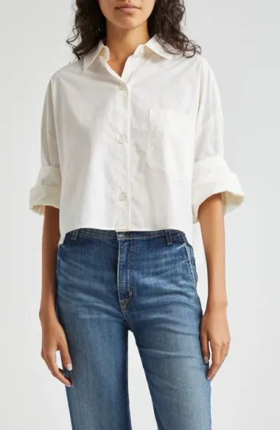 Twp Next Ex Crop Button-up Shirt In Oat