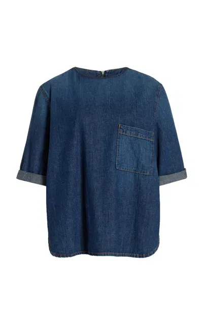 Twp Oversized Denim T-shirt In Blue