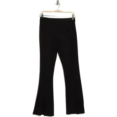 Twp Sexy Back Front-slit Flare Pants In Black