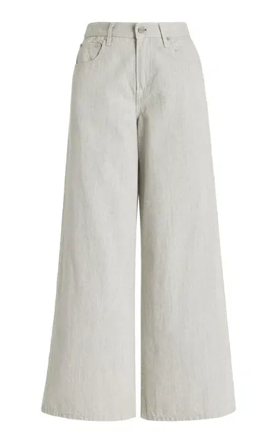 Twp Tiny Dancer Mid-rise Wide-leg Jeans In Light Grey