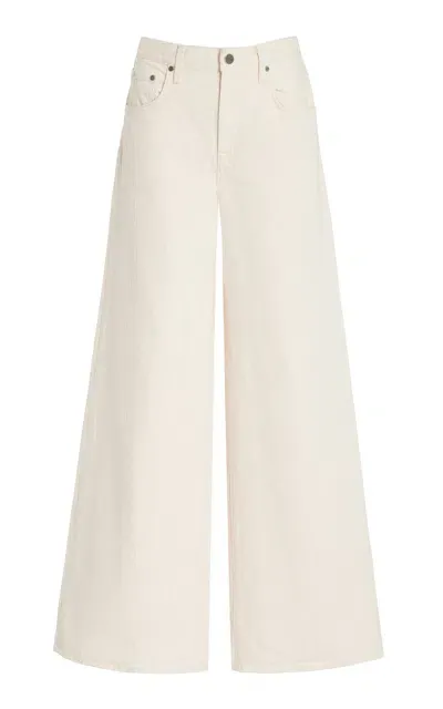 Twp Tiny Dancer Mid-rise Wide-leg Jeans In Neutral