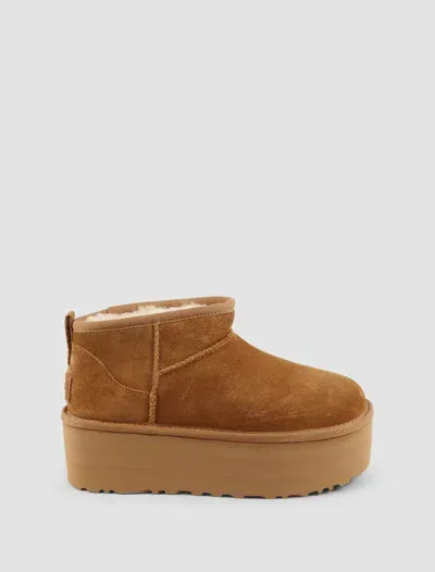 Ugg Classic Ultra Mini Platform In Chestnut