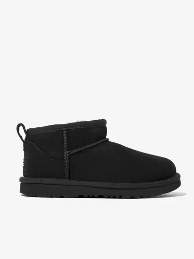 Ugg Kids Classic Ultra Mini Boots In Black