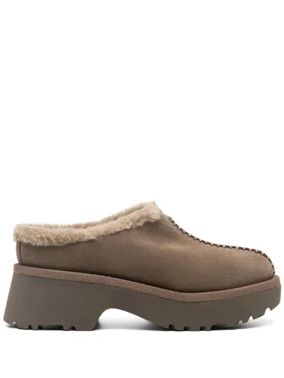 Ugg New Heights Cozy Clogs In Beige