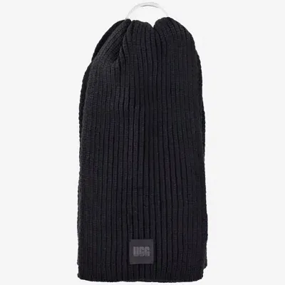 Ugg Ribbed Knit Scarf In Black