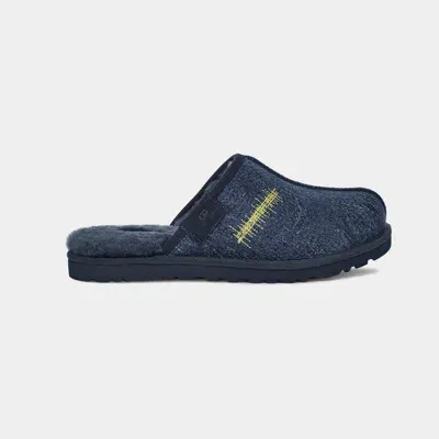 Ugg Tes Embroidered Slide  -  - Calfskin - Blue